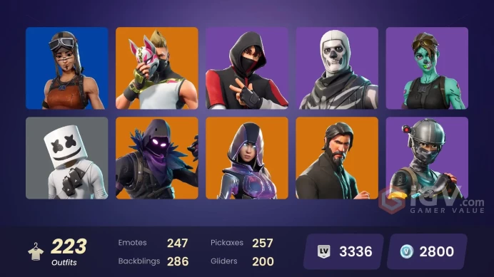[PC/PSN/XBOX/NIN] 223 skins | OG STW  | IKONIK | The Reaper | Glow | Renegade Raider|  Elite Agent | Gold Midas | Tart Tycoon | Merry mint axe