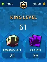 VIP CR LVL 61 | EVO 16 | CARDS LVL15: 17 / LVL14: 69 | EMOTE 74 | KT 15 | TROPHY 10K | NC FREE | INSTANT DELIVERY