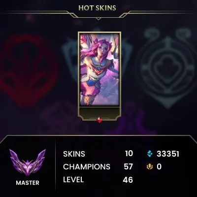 [EUW] S2026 - MASTER - 4 LP - AD/MID MAIN - %62,9 WR - Honor 4 - 33,3K Be - SAFE- CHEAP