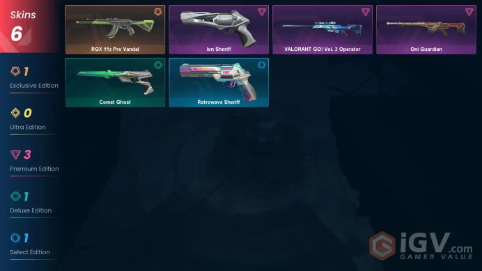 NA | Skins 6 | Diamond | Level 94 | RGX 11z Pro Vandal | Oni Guardian | VALORANT GO! Vol. 2 Operator | Full Access | Instant Delivery | Full Det