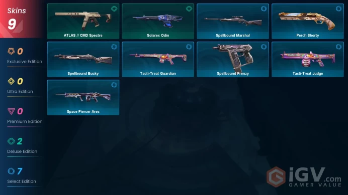 NA | 9 Skins | Platinum | 2 Battlepasses | ATLAS // CMD Spectre | Tacti-Treat Judge | Level 33 | 