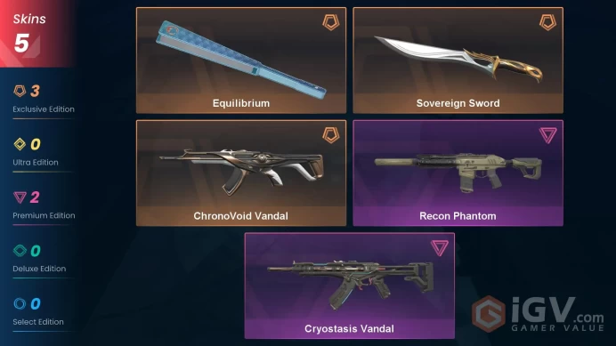 NA | 6 SkinS | Diamond 3 | Level 51 | Buddies 53 | Agent 13 | Sovereign Sword | ChronoVoid Vandal | Full Access | Instant Delivery | Full Detail