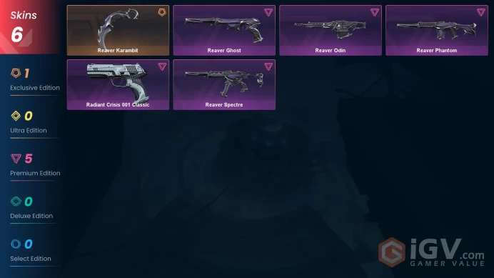 NA | 6 Skins | Platinum | Reaver Bundle | Radiant Crisis 001 Classic | Agent 3 | Buddies 16 | Level 28 | Full Access | Instant Delivery | Full D