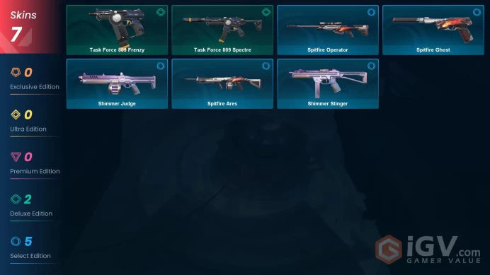NA | 7 Skins | Platinum | Level 25 | Spitfire Ares | Recon Phantom | 1 Battlepasses | Full Access | Instant Delivery | Full Access | Full Detail