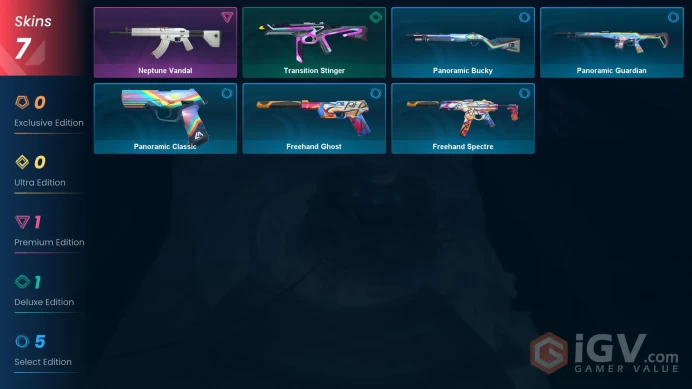 NA | 7 Skins | Platinum | Level 32 | Neptune Vandal | Panoramic Guardian | 1 Battlepasses | Full Access | Instant Delivery | Full Access | Full 