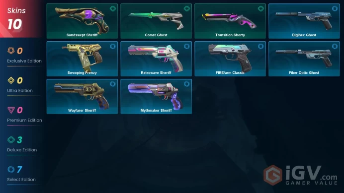 NA | 10 skins | Bronze 3 | Level 172 | RP Value: 500 | Wayfarer Sheriff | Sandswept Sheriff | Retrowave Sheriff | Agent 20 | Buddies 94 |