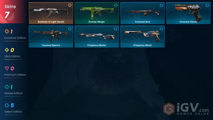 NA | 7 Skins| Bronze | Battlepasses 1 | Sentinels of Light Vandal | Yoonseul Spectre | level 33 | Full Access | Instant Delivery | Full Details 