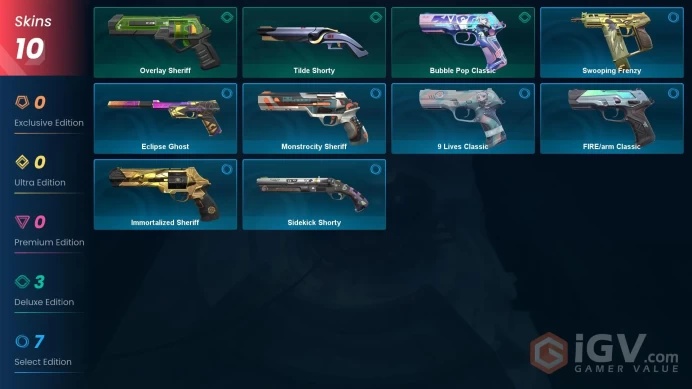 NA | 10 Skins | Gold | Level 154 | 535 RP | 20 Agent | 120 Buddies | Immortalized Sheriff |