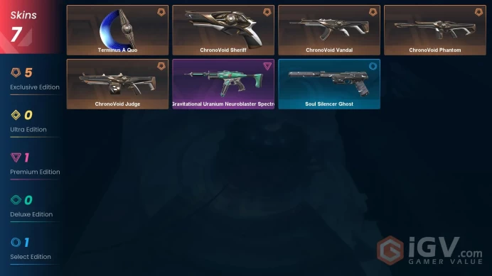 NA | 7 Skins | Platinum | ChronoVoid Bundle | Gravitational Uranium Neuroblaster Spectre | Soul Silencer Ghost | Level 51 | Full Access | Full D