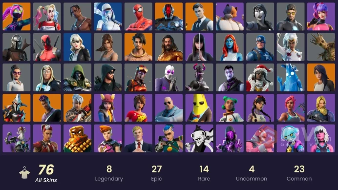 Travis Scott, Lara Croft, Galaxia, Spiderman Gilded Reality, Midas Gold | 76 Skins [Full Access] Psn,Xbox,PC