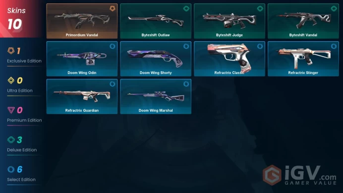 NA | 10 Skins | Platinum | 1 Battlepasses | Primordium Vandal | Agent 8 | Buddies 31 | Level 36 |