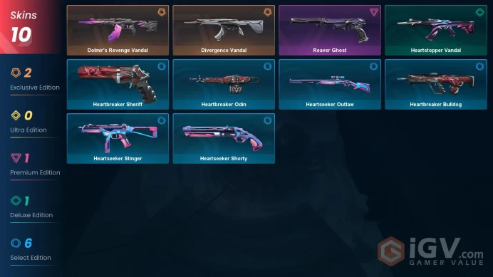 NA | 10 Skins | Gold | Battlepasses 1 | Dolmir's Revenge Vandal | Divergence Vandal | Reaver Ghost | Buddies 20 | Level 30 |