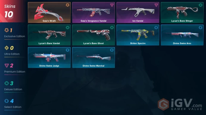 NA | 10 skins | Diamond 3 | Level 36 | Divergence Staff | Ion Vandal | Gaia's Vengeance Vandal | 1 Battlepasses Purchase | Buddies 43 | 