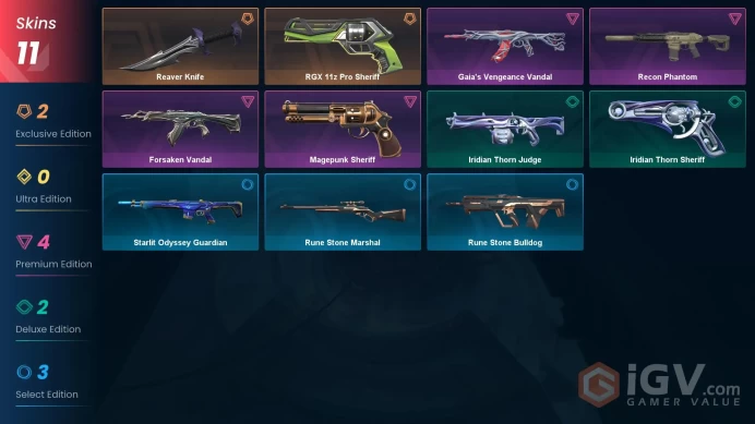 NA | 11 Skins | Platinum | 1 Battlepasses | Reaver Knife | RGX 11z Pro Sheriff | Magepunk Sheriff | Level 53 | Full Access | Full Details Below!