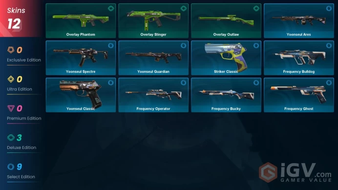 NA | 12 Skins | Diamond | Level 70 | VP Value 1000 | Overlay Stinger | Overlay Outlaw | Overlay Phantom | Full Access | Full Details Below!
