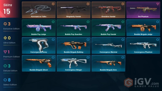 NA | 15 Skins | Platinum | Kuronami no Yaiba | Singularity Vandal | Overdrive Vandal | Battlepasses 1 | Full Access | Full Details Below!