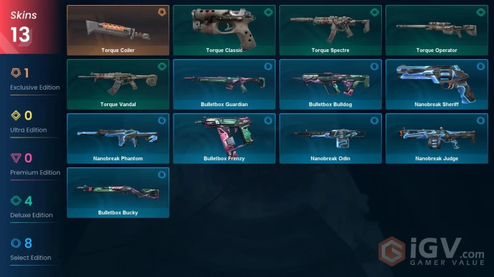 NA | 13 Skins | Silver 2 | Level 50 | VP Value 1000 | Bulletbox Bulldog | Torque Operator | Torque Spectre | Battlepass 1 | Buddies 53 | 