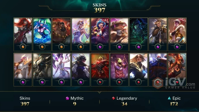 EUW -(S16) PLATIN 4 %80WR- 172 Champ - 397 Good Skins(4 Ultimate, 9 Mythic, 34 Legendary, 172 Epic) - 23K BE - FULL ACCES - SAFETY - CHEAP
