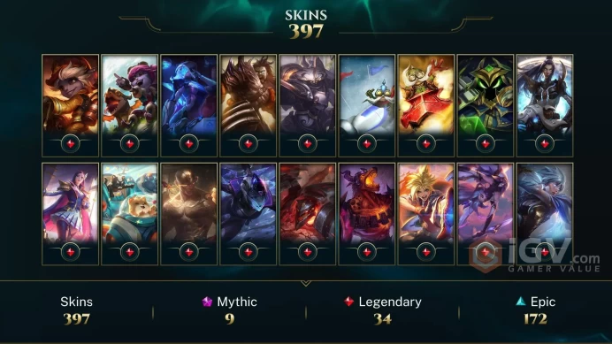 EUW -(S16) PLATIN 4 %80WR- 172 Champ - 397 Good Skins(4 Ultimate, 9 Mythic, 34 Legendary, 172 Epic) - 23K BE - FULL ACCES - SAFETY - CHEAP