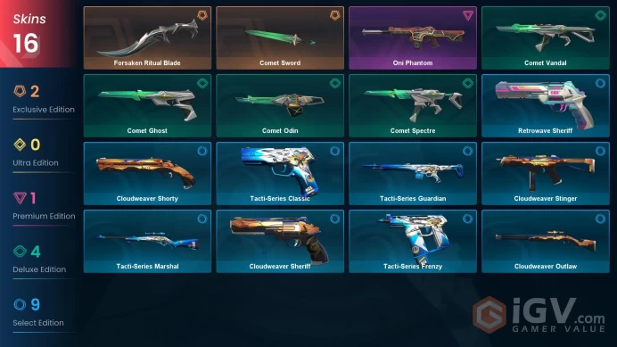 NA | 16 Skins | Immortal | Level 46 | Forsaken Ritual Blade | Oni Phantom | 1 Battlepasses  |&nbsp;Full Access | Full Details Below!