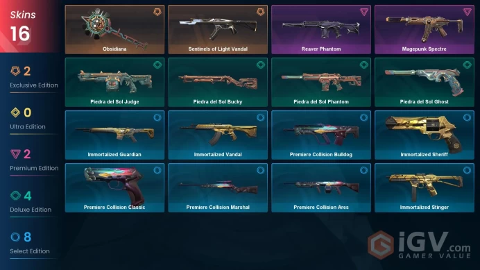 NA | 16 Skins | Silver 3 | Level 38 | Sentinels of Light Vandal | Reaver Phantom | Magepunk Spectre | Battlepasses 1 | Full Details Below!