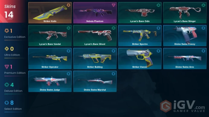 NA | 14 Skins | Diamond | Level 51 | RP 275 | Nebula Phantom | 1 Battlepass | 49 Buddies |