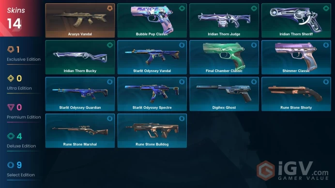 NA | 14 Skins | Immortal | Level 118 | 450 RP | 12 Agent | 96 Buddies | Araxys Vandal | 1 Battlepasses | 