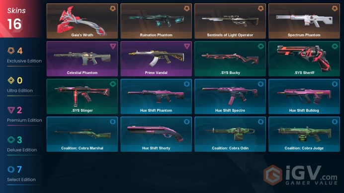 NA | 16 Skins | Platinum | 1 Battlepasses | Gaia's Wrath | Spectrum Phantom | Sentinels of Light Operator | Full Access | Full Details Below!