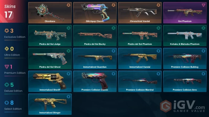 NA | 17 Skins | Silver | VP Value 8400 | ChronoVoid Vandal | Glitchpop Classic | Oni Phantom | 1 Battlepass | Full Access | Full Details Below!