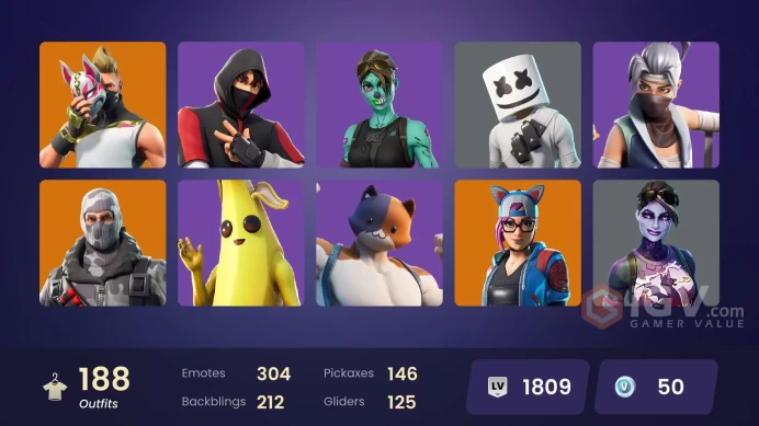 [PC/XBOX] 188 skins | OG STW | IKONIK | Blue Team Leader | Astro Jack | Clutch | Sub Commander | Carbon Commando | Prodigy | Havoc | 750 VB