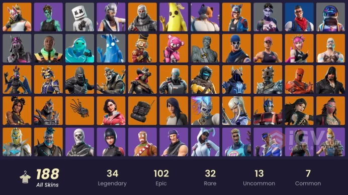 [PC/XBOX] 188 skins | OG STW | IKONIK | Blue Team Leader | Astro Jack | Clutch | Sub Commander | Carbon Commando | Prodigy | Havoc | 750 VB
