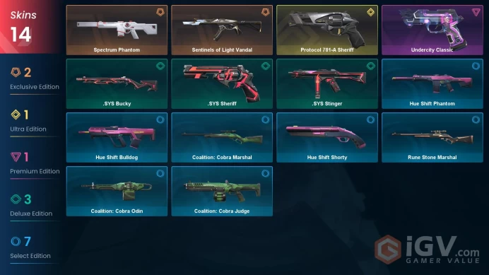 NA | 14 Skins | Level 30 | Spectrum Phantom | Protocol 781-A Sheriff | Sentinels of Light Vandal | 2 Battlepass | Full Access | Full Details 