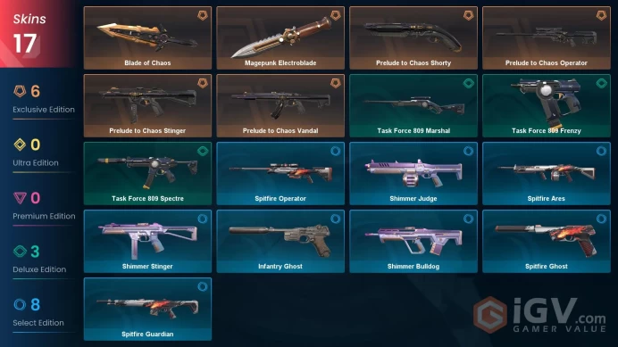 NA | 17 Skins | Silver 3 | Level 32 | Blade of Chaos | Prelude to Chaos Bundle | Prelude to Chaos Stinger | Battlepasses 1 | Full Details Below!