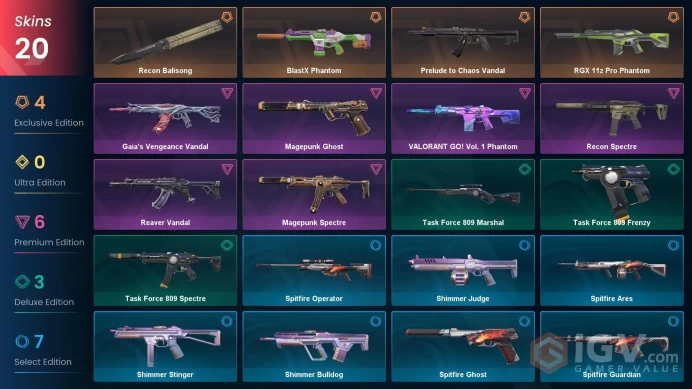 NA | 20 Skins | Platinum 1 | Recon Balisong | BlastX Phantom | Prelude to Chaos Vandal | 1 Battle passes | Full Access | Full Details Below!