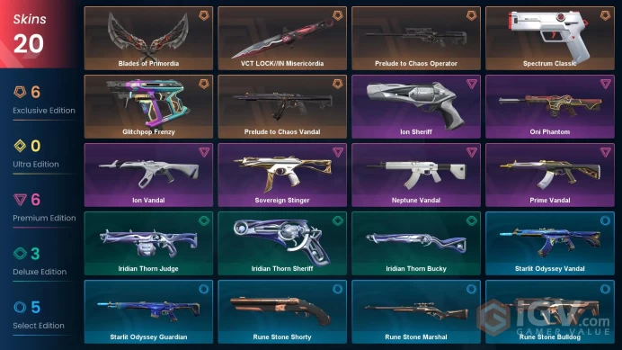 NA | 38 Skins | VP Value 30550 | VCT LOCK//IN Misericórdia | Blades of Primordia | Spectrum Classic | Full Access | Full Details Below!