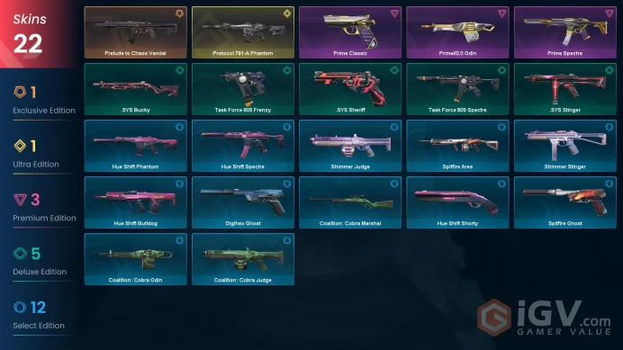 NA | 22 Skins | Gold | Protocol 781-A Phantom | Prelude to Chaos Vandal | Prime//2.0 Odin | Prime Spectre | 1 Battlepasses | Full Details Below!