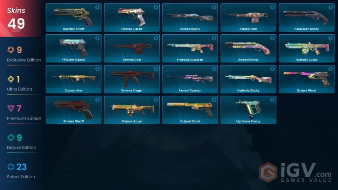 NA+49 skins+43000VP+Silver 2+Velocity Karambit+Outpost Melee+Elderflame Dagger+Yoru's Stylish Butterfly Comb+Elderflame Vandal/2.12.2