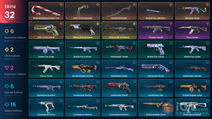 NA+32 skins+35000VP+Gold 2+ORA by OneTap Sheriff+Protocol 781-A Phantom+RGX 11z Pro Karambit+Nocturnum Scythe+No phone/2.13.1