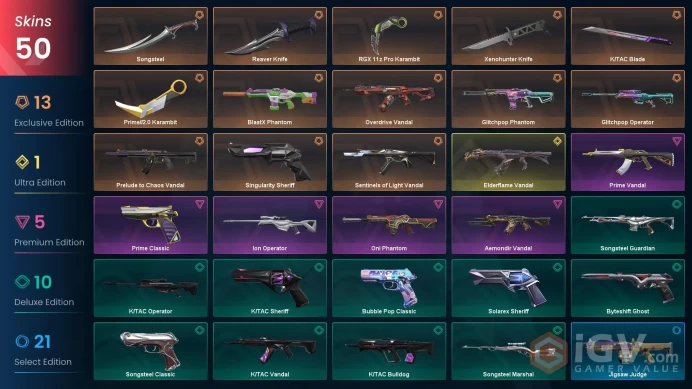 EU-Turkey 50 Skins Rgx Karambit Prime Karambit Reaver Knife Xenohunter Knife Elderflame Vandal Chaos Vandal Aemondir Vandal BlastX PH #1039740