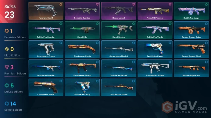 NA | 23 Skins | Bronze | Battlepasses 2 | Reaver Vandal | Prime//2.0 Phantom | Buddies 34 | Level 30 | Full Access | Full Details Below!