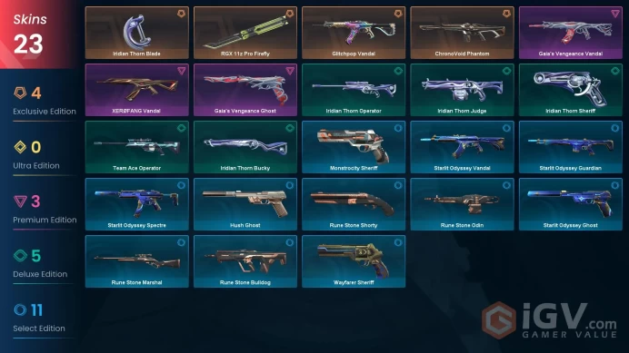 NA | 23 Skins | Iron | RGX 11z Pro Firefly | ChronoVoid Phantom | Glitchpop Vandal | 1 Battlepasses  |&nbsp;Full Access | Full Details Below!