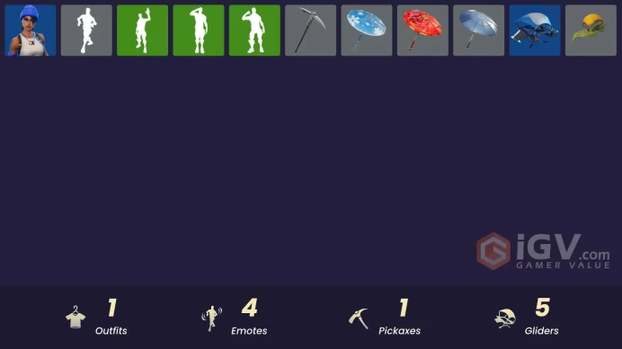 [PSN/XBOX/PC] 0 VB | 1 skins | Blue Team Leader | Clawz Retro | Call me | Wave | Salute | Blue Streak | Paper Parasol | The Umbrella