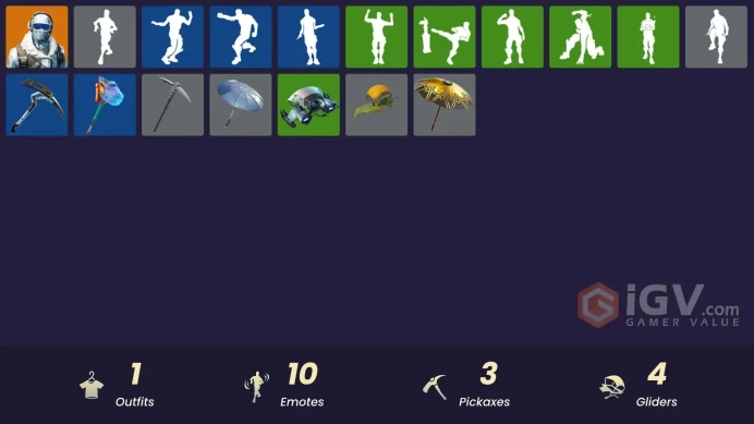 [PSN/XBOX/PC] 300 VB | 1 skins | Frostbite | Freezing Point | Beachcomber | Clawz Retro | Chill-Axe | Shooting Starstaff | Sing Along | Verve