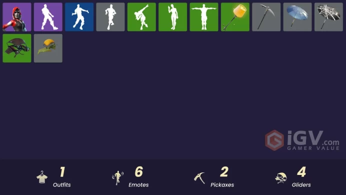 [PSN/XBOX/PC] 0 VB | 1 skins | The Ace | Swag Bag | Fabled Cape | Uplink | Clawz Retro | Lamp | Hot Marat | Boogie Down | Regal Wave | T-Pose