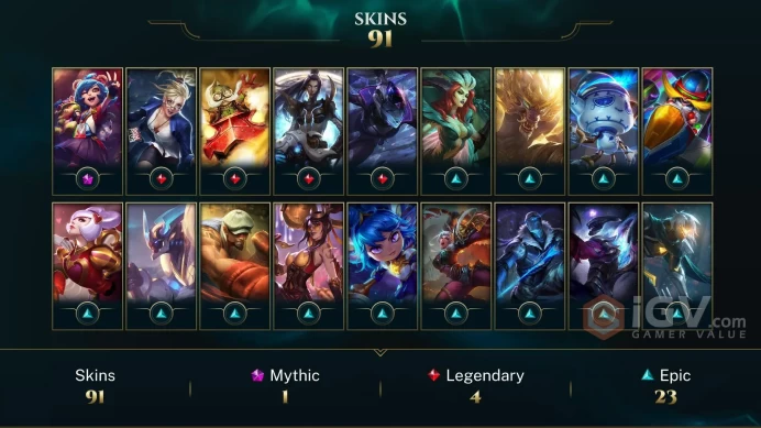 EUW UNK- 91SKIN- 2013 ACC-120 CHAMP-ADC MAIN- CHEAP AND SAFETY
