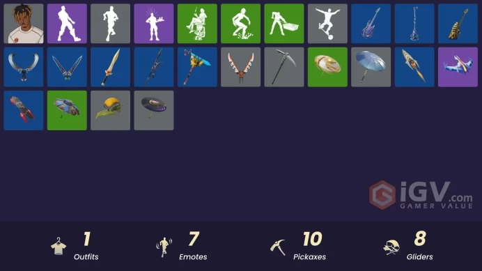 [PSN/XBOX/PC] 1 skins | Slayer Juice WRLD | Cozy Conch | 999 Knives | Eternal Ranker | Tri-Ooze Tank | Mercurial | Nyanja's Catpak