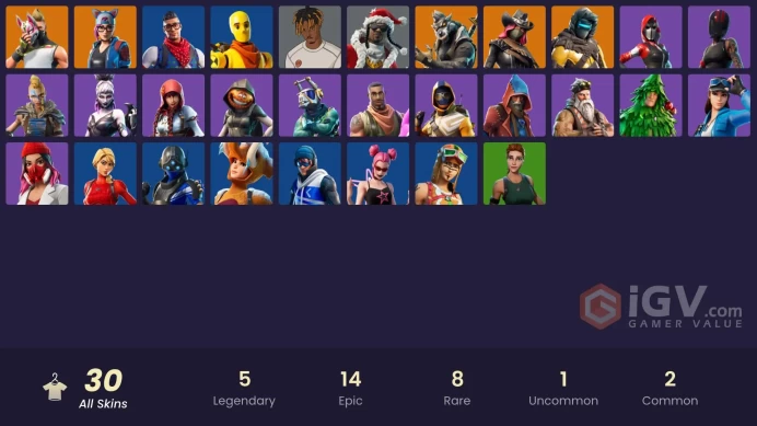 [PC/XBOX/PSN/SWITCH] 30 skins | Cloud Striker | Point Patroller | Trilogy | Prodigy | Stage 4 - NO PONYTAIL | BLACK WEREWOLF| STAGE 5 |