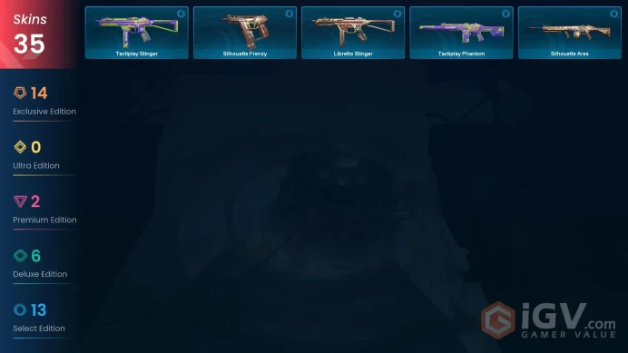 NA | 35 Skins | Kuronami bundle | XERØFANG Bundle | Sentinels of Light Bundle | Silver 3 | Level 32 | Spectrum Classic | 2 Battlepasses | 