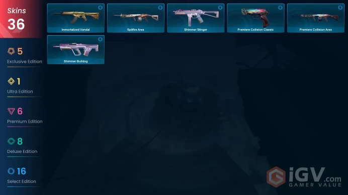 NA | 36 Skins | Reaver Bundle | Silver 3 | Level 45 | RGX 11z Pro Firefly | Elderflame Vandal | Battlepasses 2 | Buddies 58 |