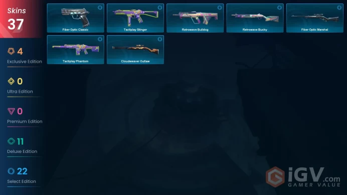 NA | 37 Skins | Bronze | Battlepasses 3 | Araxys Vandal | Waveform | Intergrade Blade | Silvanus Vandal | level 55 | Instant Delivery |